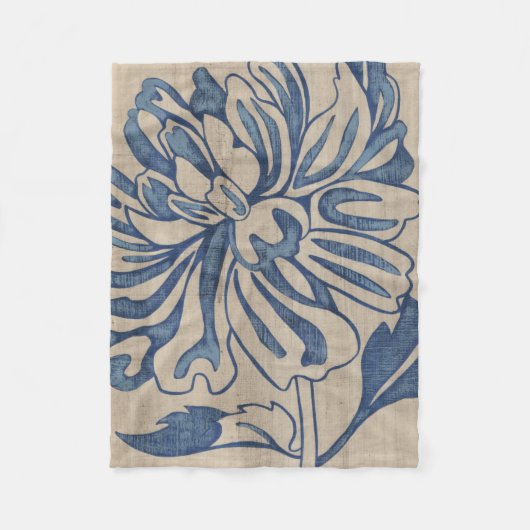 藍色のママ フリースブランケット (正面)