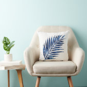 藍色のヤシの葉 クッション (椅子)