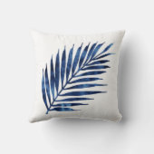 藍色のヤシの葉 クッション (裏面)