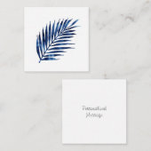 藍色のヤシの葉 ノートカード (正面/裏面)
