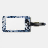 藍色のヴィンテージ植物の花のToile No.1 ラゲッジタグ (裏面横)