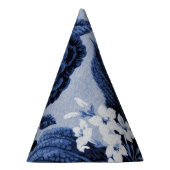 藍色のヴィンテージ花のToile No.1 パーティーハット (右)