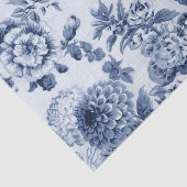 藍色のヴィンテージ花のToile No.3B 薄葉紙 (詳細)