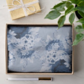 藍色のヴィンテージ花のToile No.4 薄葉紙 (ギフト)