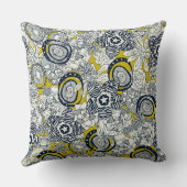 藍色の多肉植物 クッション (裏面)