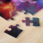 藍色の宇宙の雲は天空の宇宙の旅を開く ジグソーパズル (側面)