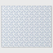 藍色の民族の花柄の包装紙 ラッピングペーパー (フラット)