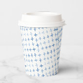 藍色の水色が絞りを交え日本のる 紙コップ (裏面)