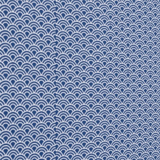 藍色の波小紋 壁紙 (縫い目)