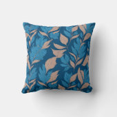 藍色の羽毛の模様 クッション (裏面)