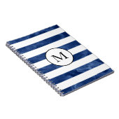 藍色の色のストライプ ノートブック (右側)