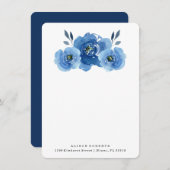 藍色の花 |ひなパーソナライズされた形カード ノートカード (正面/裏面)