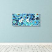 藍色の花 キャンバスプリント (インサイチュ (ウッドフロア))