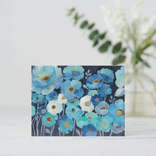 藍色の花 ポストカード (スタンド正面)
