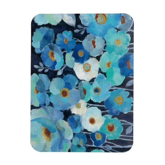 藍色の花 マグネット (縦)