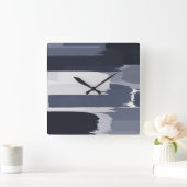 藍色の青い筆跡 スクエア壁時計 (ホーム)