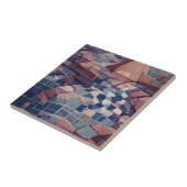 藍色の青い青紫色の茶色の陶磁器タイル タイル (側面)