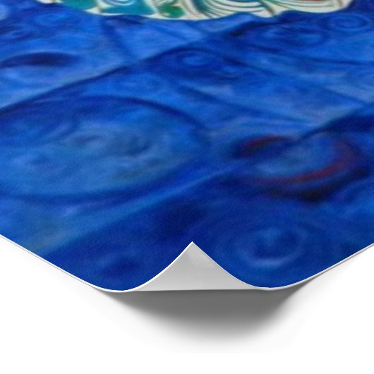 藍色の ポスター (角)