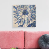 藍色ひまわり キャンバスプリント (インサイチュ (リビング))