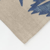 藍色ひまわり フリースブランケット (角)