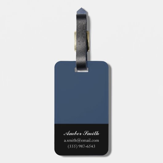 藍色ひまわり ラゲッジタグ (裏面縦)