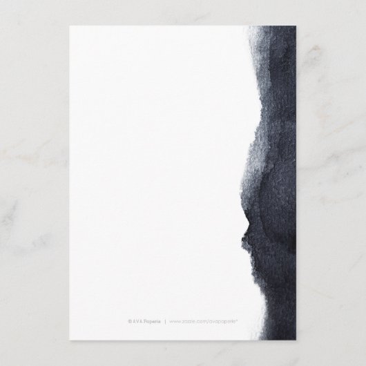 藍色モダンシンプル結婚方向 エンクロージャーカード (裏面)