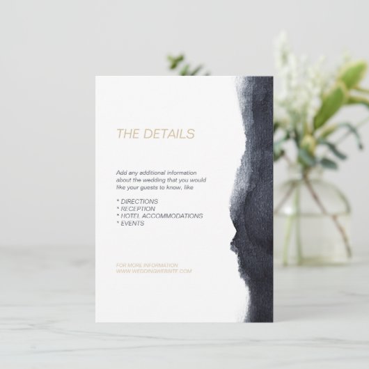 藍色モダンシンプル結婚方向 エンクロージャーカード (スタンド正面)