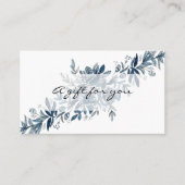 藍色水彩花の贈答証 名刺 (正面)