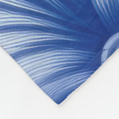 藍色花 フリースブランケット (角)