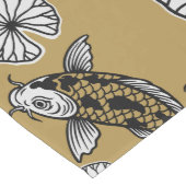 藍色金鯉魚民俗圖案 ミディアムテーブルランナー (コーナー)
