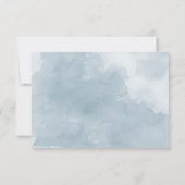 藍花ウェディングレセプションカード 出欠カード (裏面)