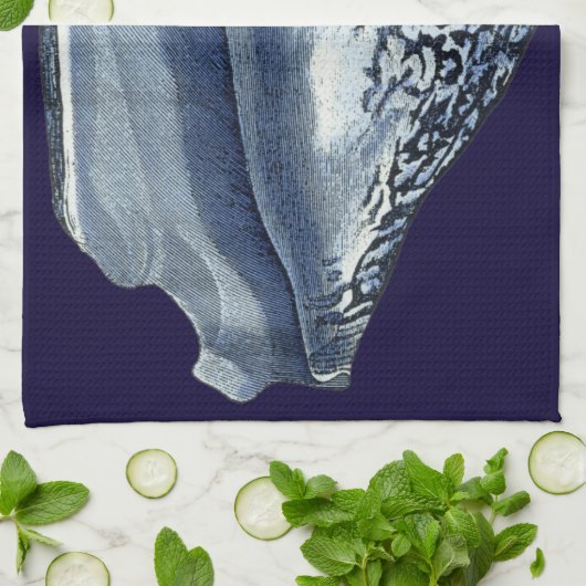 藍貝類 キッチンタオル (折り畳み)