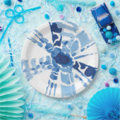 藍青しぼり日が差すことの水色 ペーパープレート (パーティー)