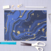 藍青の液体霜降り水色 薄葉紙 (クラフト)