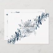 藍青の花サンキューカード ポストカード (正面/裏面)