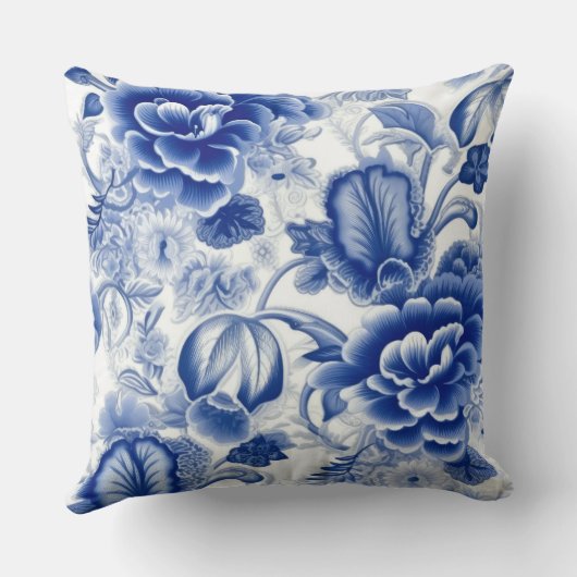 藍青の花 クッション (裏面)