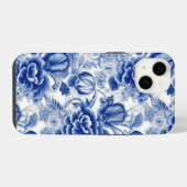 藍青の花 iPhoneケース (裏面横)