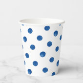 藍青水色水玉模様絞り模様 紙コップ (裏面)