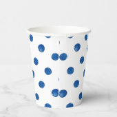 藍青水色水玉模様絞り模様 紙コップ (右)