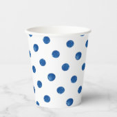 藍青水色水玉模様絞り模様 紙コップ (正面)