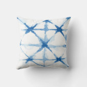 藍青水色X型絞りプリント クッション (裏面)
