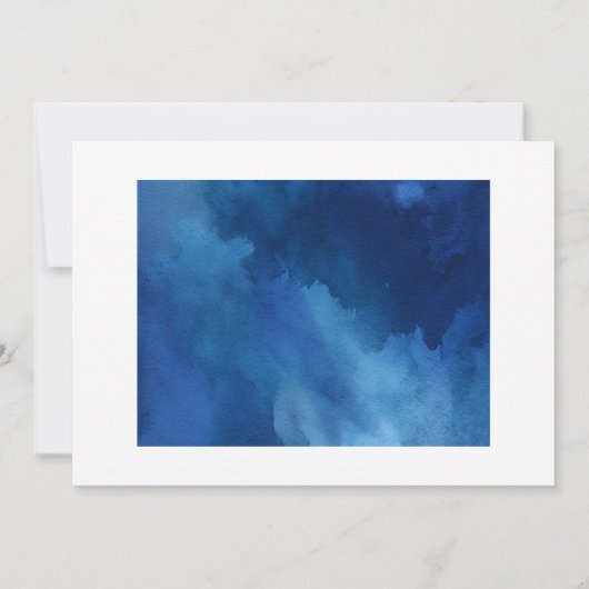 藍青結婚植物薬 招待状 (裏面)