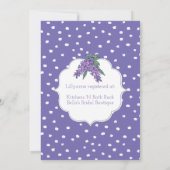 藤および自転車ブライダルシャワー 招待状 (裏面)