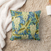 藤および鳥のアールヌーボーの花柄 クッション (ブランケット)