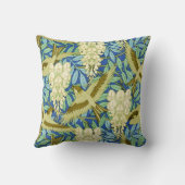 藤および鳥のアールヌーボーの花柄 クッション (裏面)