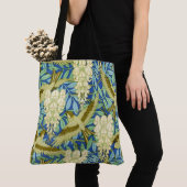 藤および鳥のアールヌーボーの花柄 トートバッグ (クローズアップ)