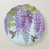 藤とハミングバードの丸い枕 ラウンドクッション (裏面)