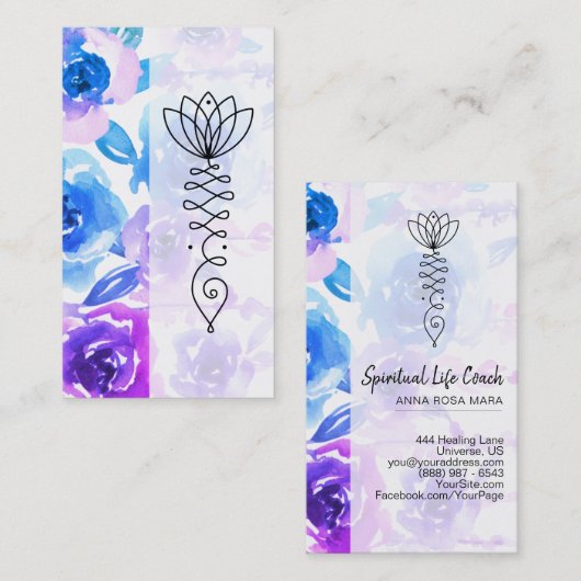 *~*藤とバラ涅槃花の道 名刺 (正面/裏面)