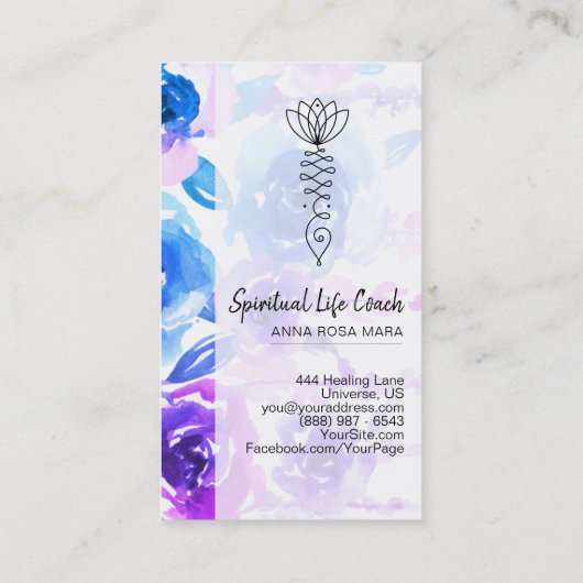 *~*藤とバラ涅槃花の道 名刺 (裏面)