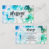 **藤とバラ花マッサージフローラ 名刺 (正面/裏面)